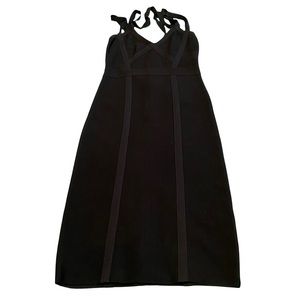 Bebe black fitted strappy dress small
